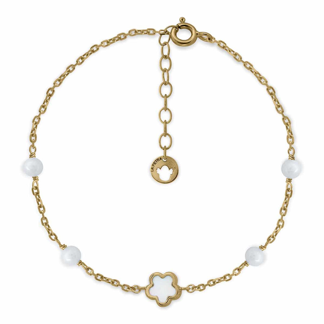 Pulsera Perlitas nacar oro