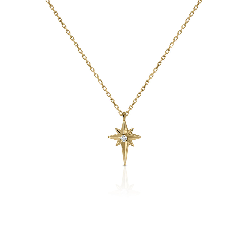 Golden Cross with Diamond Necklace