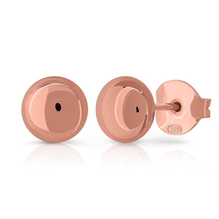 Pendientes Presión Botón rosa brillo