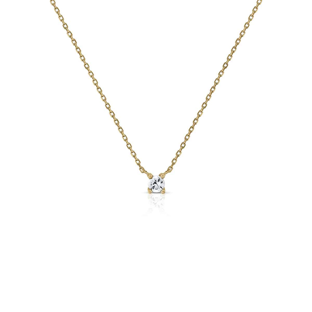 Gold Necklace Claw Diamond