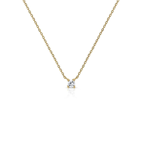 Gold Necklace Claw Diamond