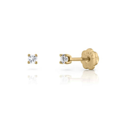 Pendientes oro diamante garrita