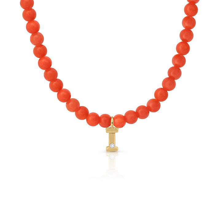Collar oro coral Lilly con diamante