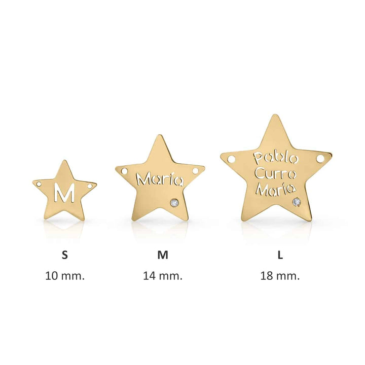 Name with Diamond Star Golden Necklace
