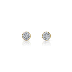 Pendientes oro diamantes pavé