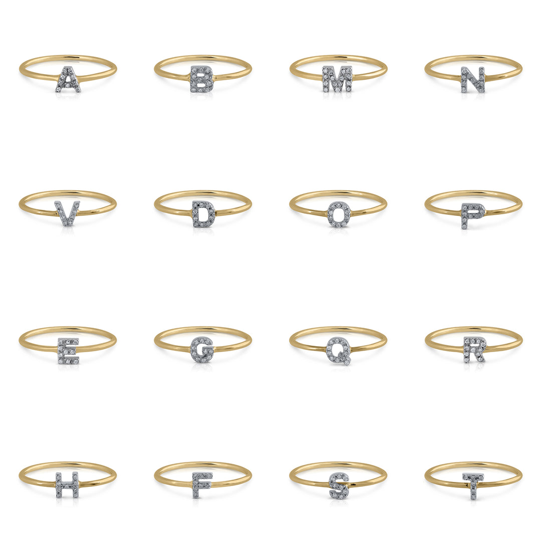 Prime Collection Diamonds Initial A Ring