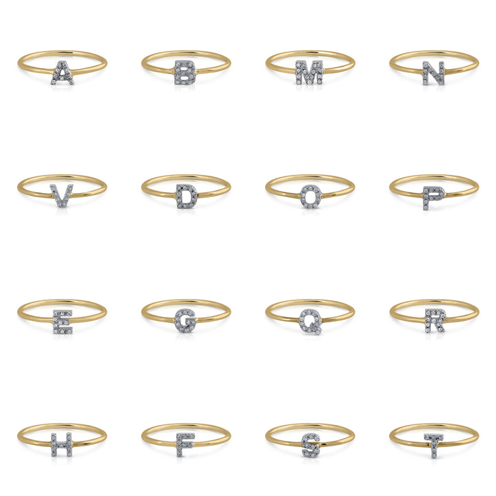 Prime Collection Diamonds Initial A Ring