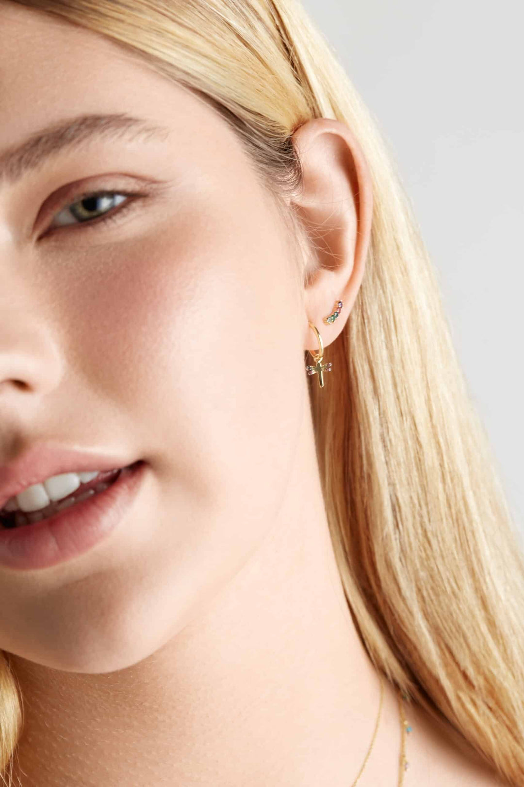 Topaz Ear Climber Earrings