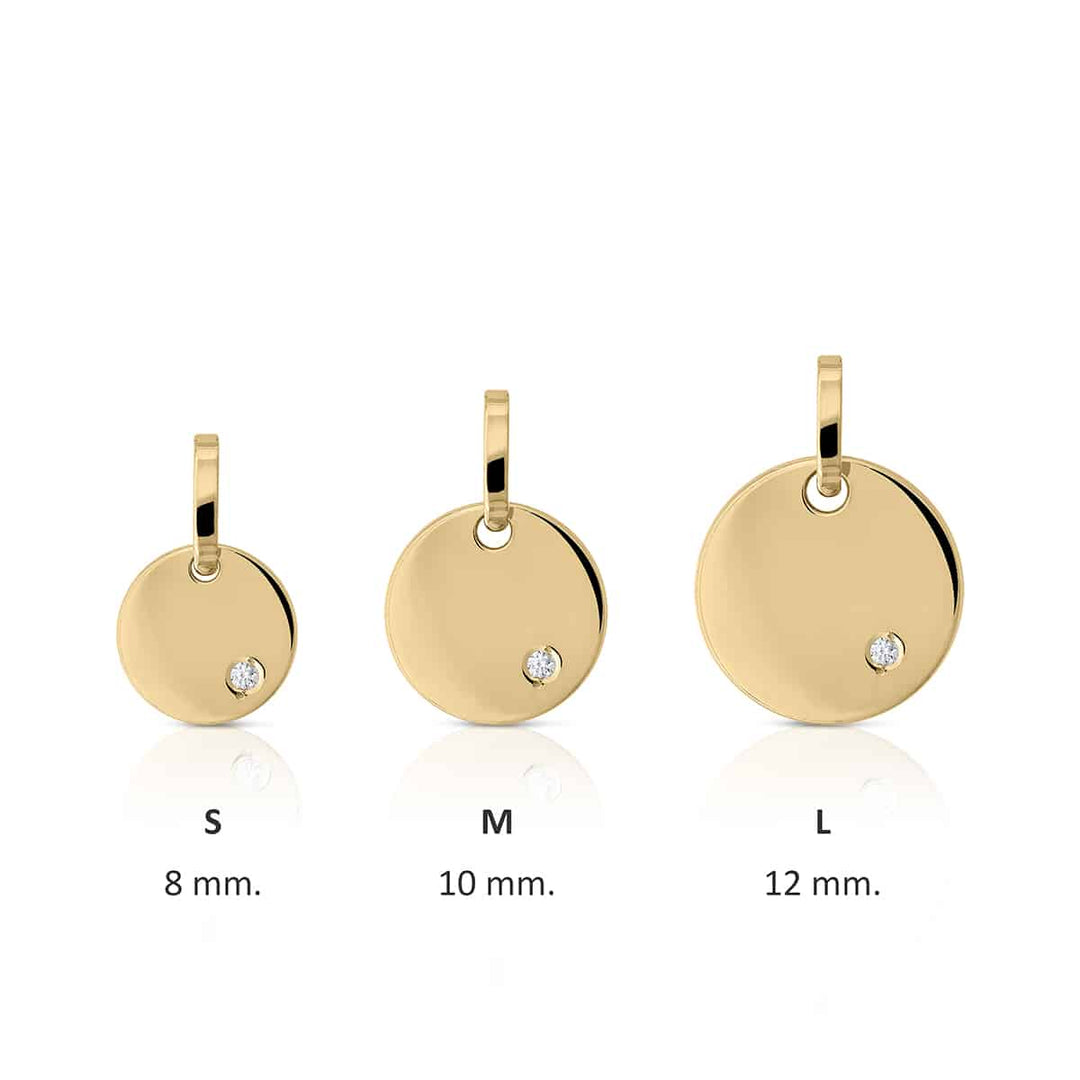 Gold Necklace Badge with Diamond