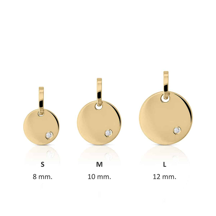 Gold Necklace Badge with Diamond