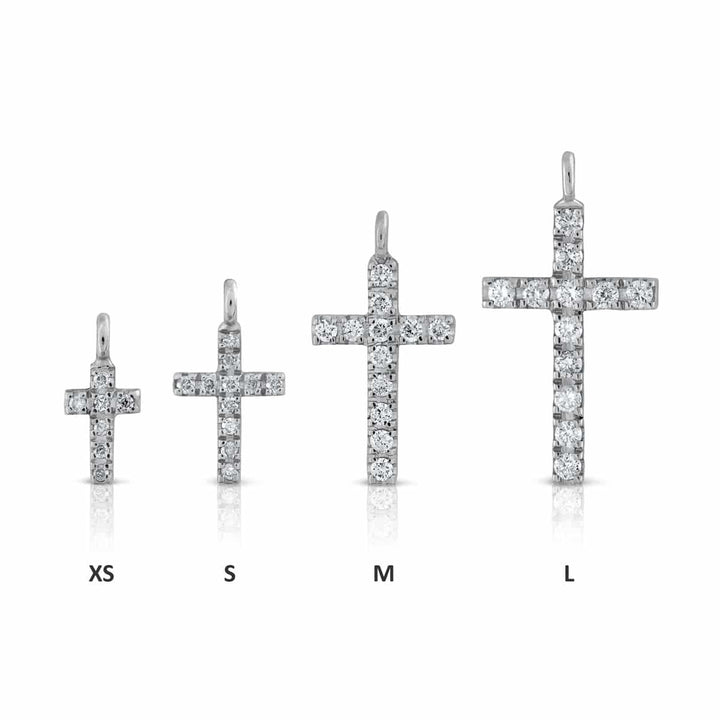 Prime Collection Diamonds L Cross Necklace