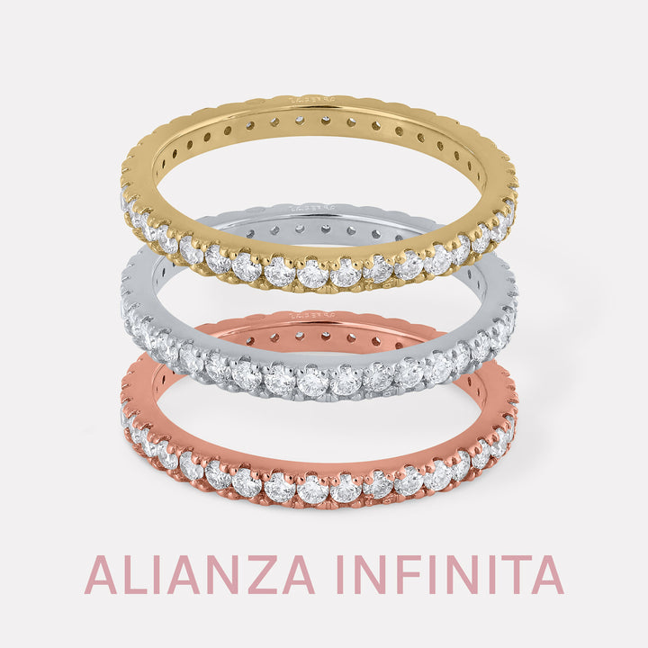 Infinity Ring Brilliant Yellow Gold