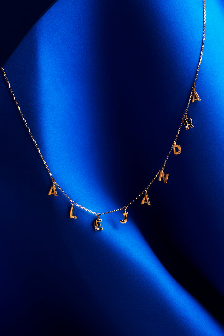 Lilly Letters Gold Necklace
