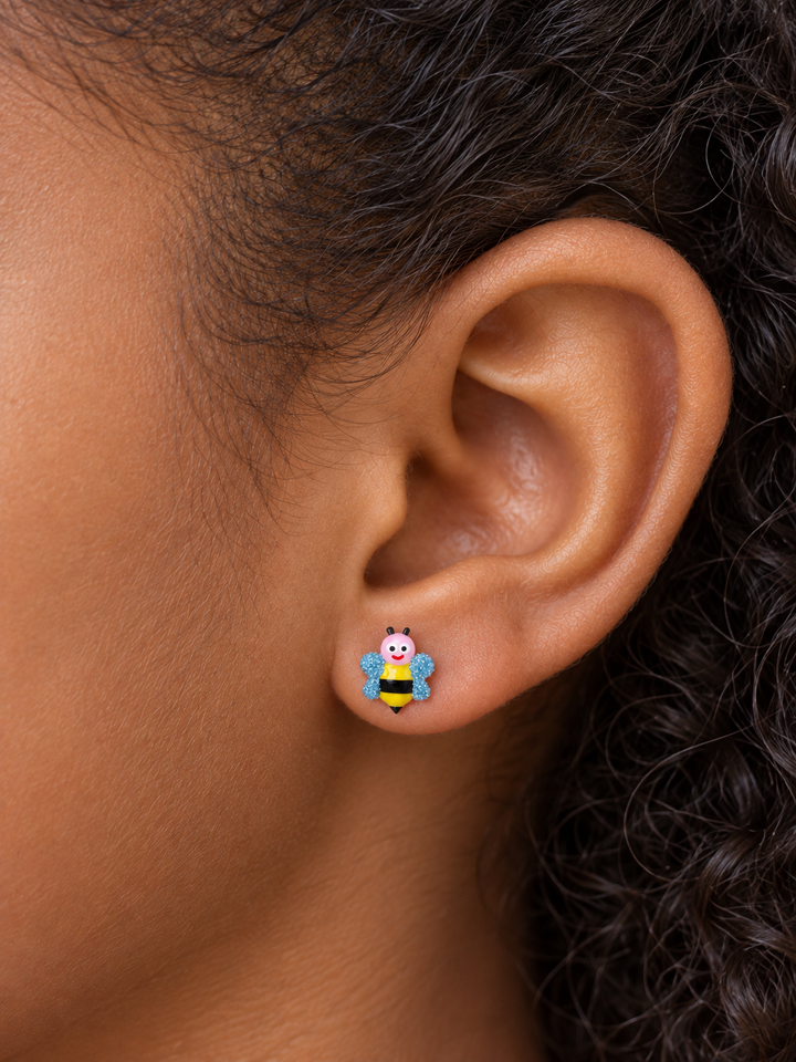 Pendientes Abeja rosca