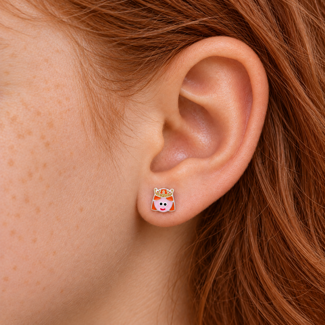 Princess Enamel Earrings