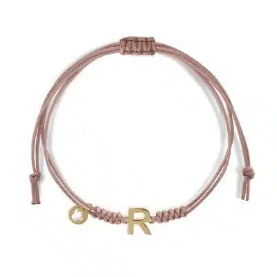Pulsera Macramé Oro Inicial