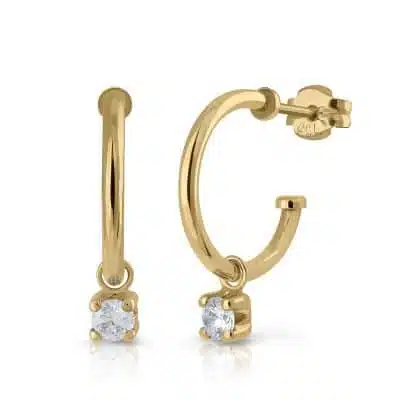 Pendientes Oro Aro Topacio XL